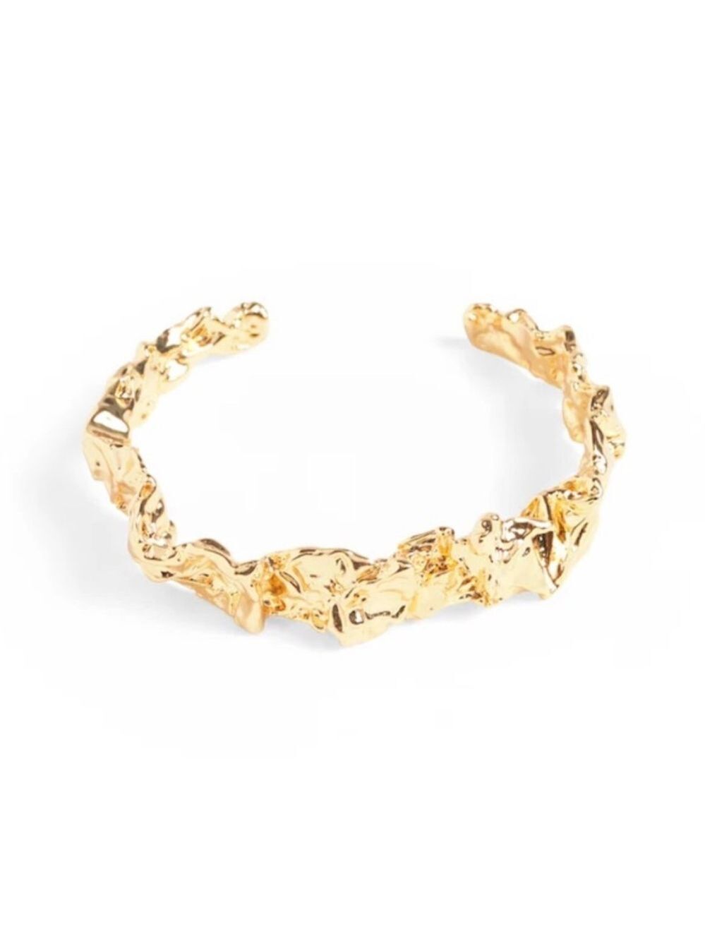 AMBER SCEATS Emery cuff bracelet 24k gold plated brass adjustable handmade NEW
